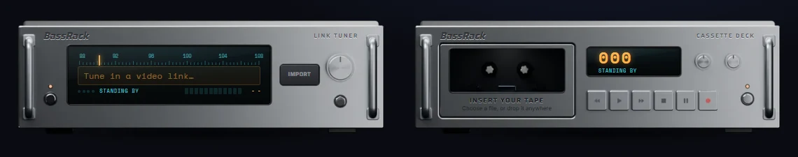 The import rack: a link tuner and a cassette deck